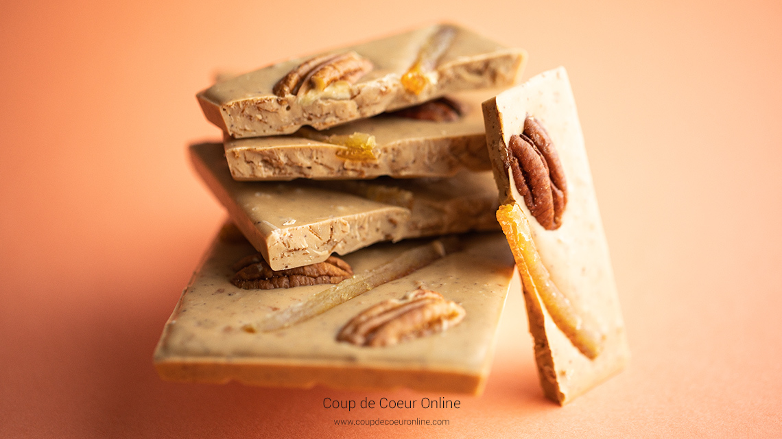 Caramel chocolate and coffee flavor tablet