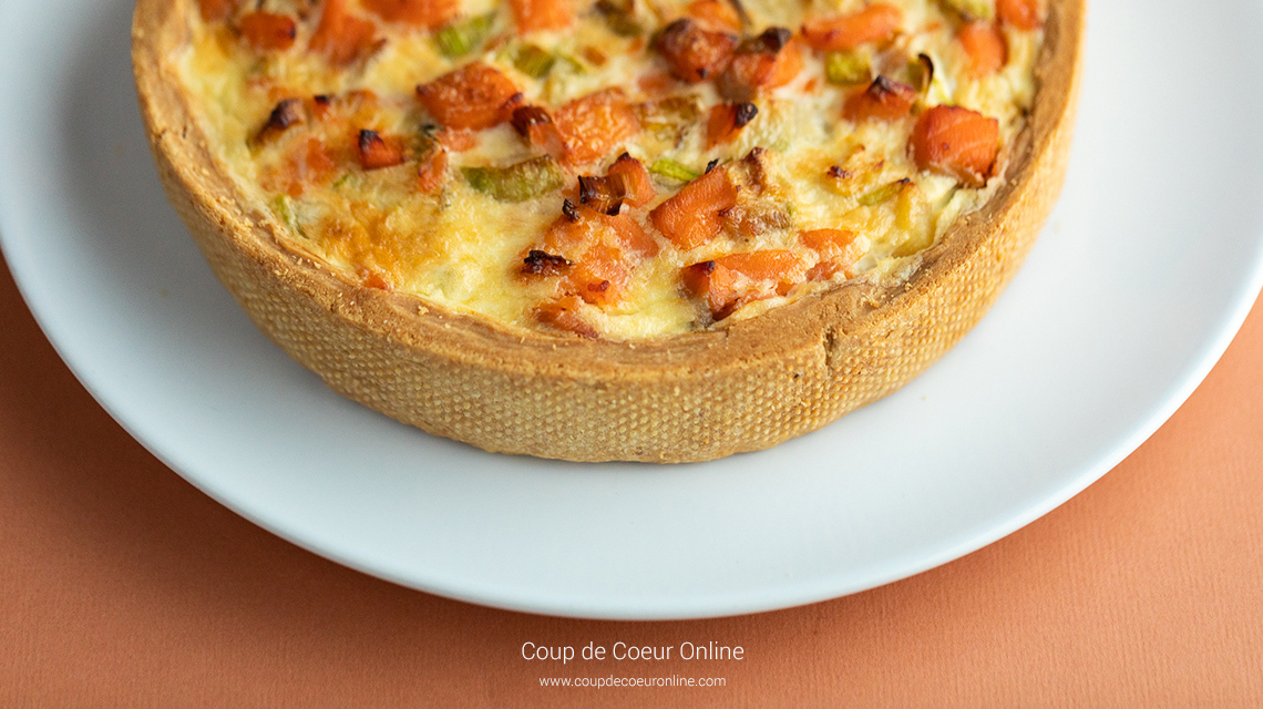 Quiche with red fish, zucchini and leek (Subtitles)